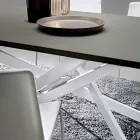 Küchentisch aus Fenix und Weißmetall von Qualität Made in Italy - Carlino Viadurini