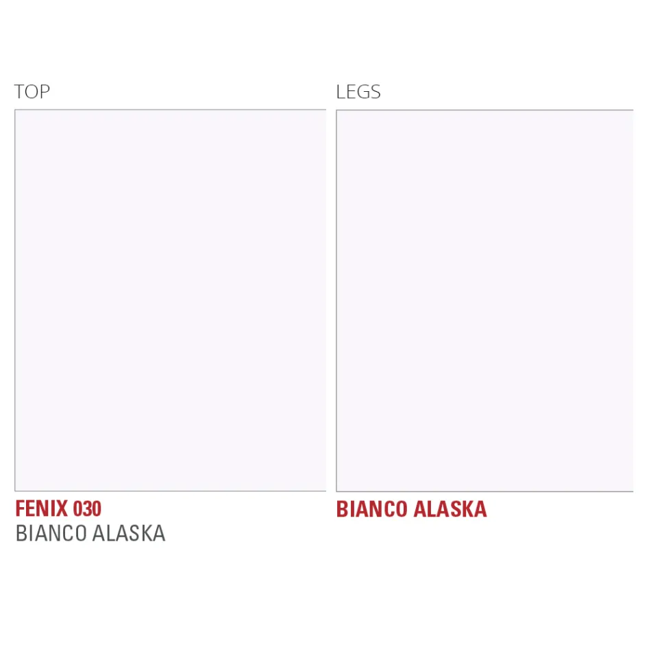 Küchentisch aus Fenix und Weißmetall von Qualität Made in Italy - Carlino Viadurini