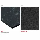 Hpl Küchentisch mit anthrazitfarbenem Metallfuß Made in Italy - Aresto Viadurini