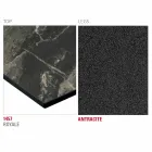 Hpl Küchentisch mit anthrazitfarbenem Metallfuß Made in Italy - Aresto Viadurini