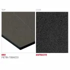 Hpl Küchentisch mit anthrazitfarbenem Metallfuß Made in Italy - Aresto Viadurini