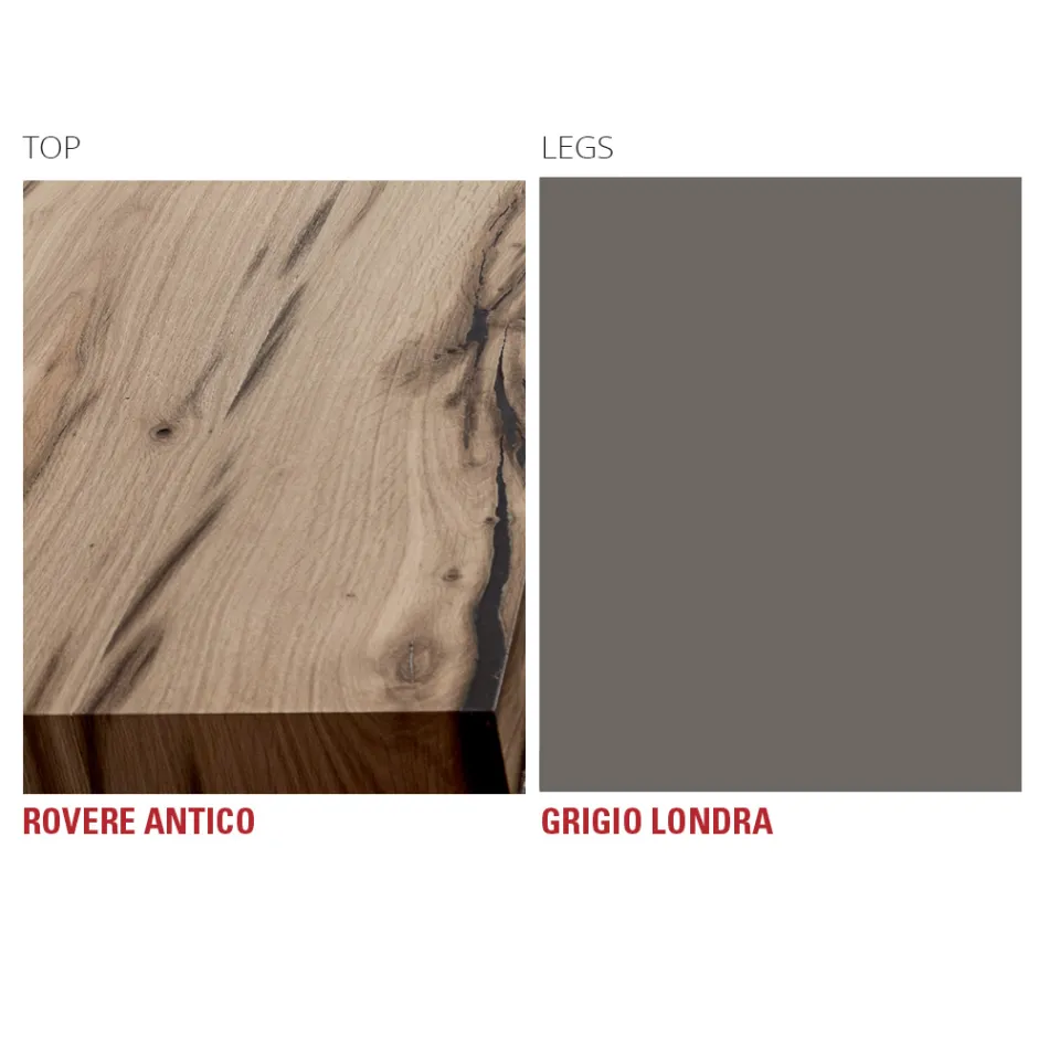 Küchentisch aus Holz und Metall, hergestellt in Italien, hohe Qualität – Dotto Viadurini