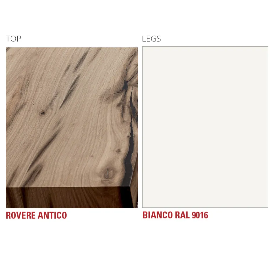 Küchentisch aus Holz und Metall, hergestellt in Italien, hohe Qualität – Dotto Viadurini