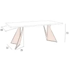 Küchentisch aus Holz und Metall, hergestellt in Italien, hohe Qualität – Dotto Viadurini