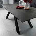 Küchentisch aus MDF und Metall made in Italy, Wilmer Viadurini