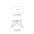 Küchentisch aus MDF und Metall made in Italy, Wilmer Viadurini