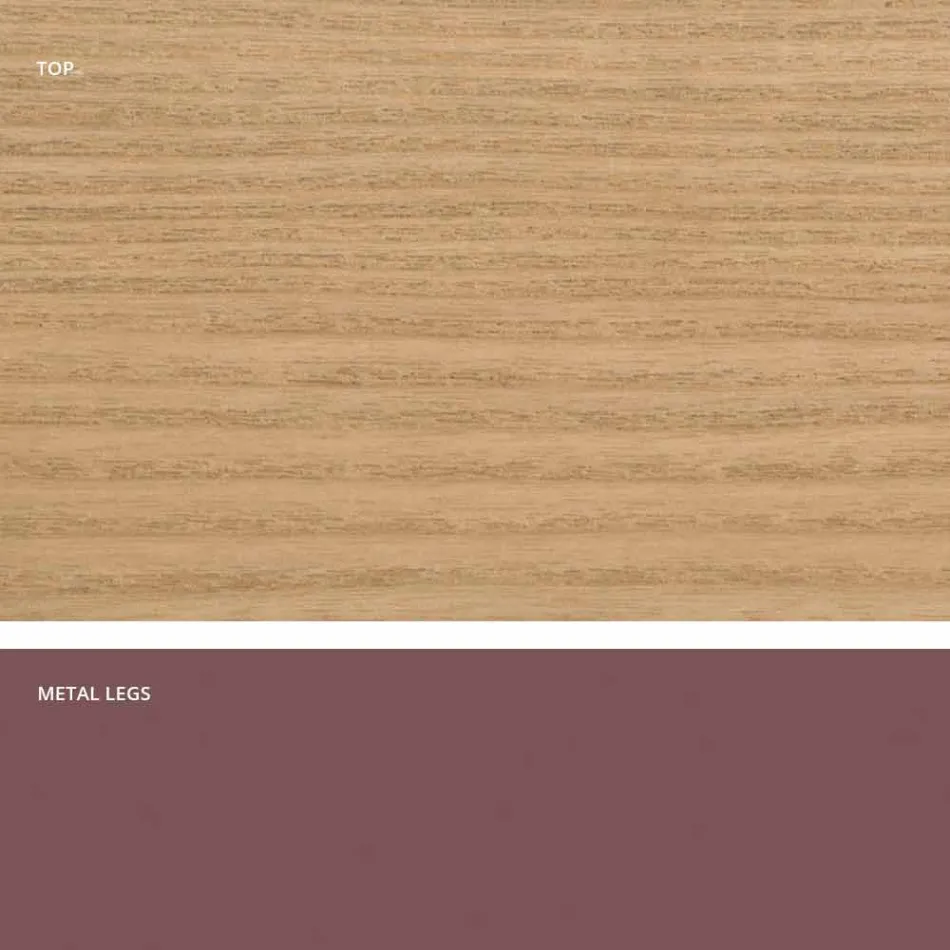 Küchentisch aus MDF und Metall made in Italy, Wilmer Viadurini