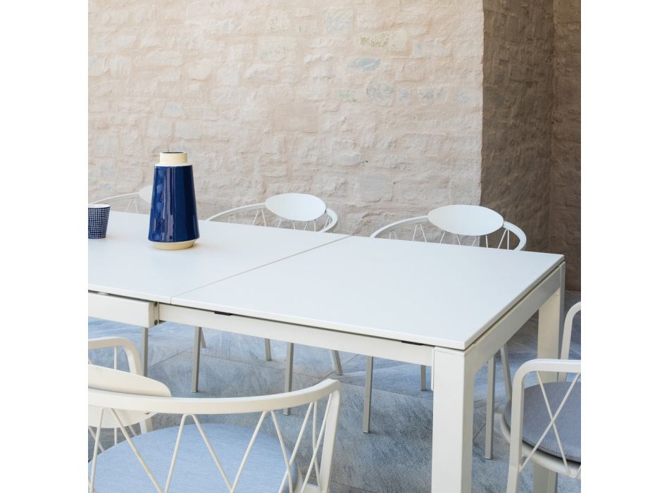 Gartentisch ausziehbar auf 250 cm aus Metall Made in Italy - Beverly Viadurini