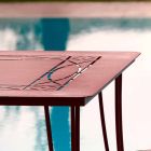 Artisan Outdoor Tisch aus lackiertem Eisen Made in Italy - Zagato Viadurini