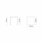 Moderner stapelbarer quadratischer Metall-Außentisch Made in Italy - Aila Viadurini