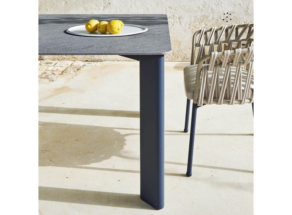 Tisch für den Außenbereich HPL oder Keramik Made in Italy - Plinto von Varaschin Viadurini
