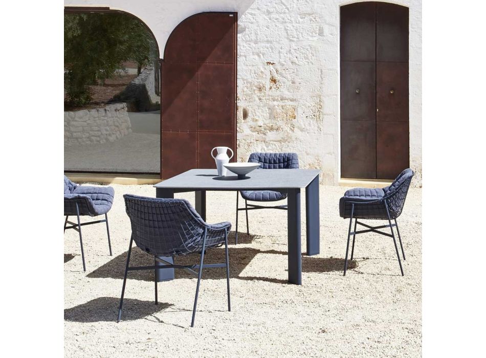 Tisch für den Außenbereich HPL oder Keramik Made in Italy - Plinto von Varaschin Viadurini