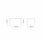 Selbstnivellierender rechteckiger Metall-Außentisch Made in Italy - Binda Viadurini