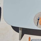 Varaschin Ellisse Design Außentisch aus farbigem Aluminium Viadurini