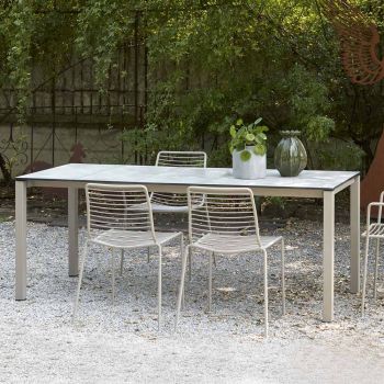 Ausziehbarer Gartentisch bis 200 cm in HPL Made in Italy - Anis