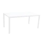 Gartentisch mit Struktur aus lackiertem Aluminium und Glasplatte - Salim Viadurini