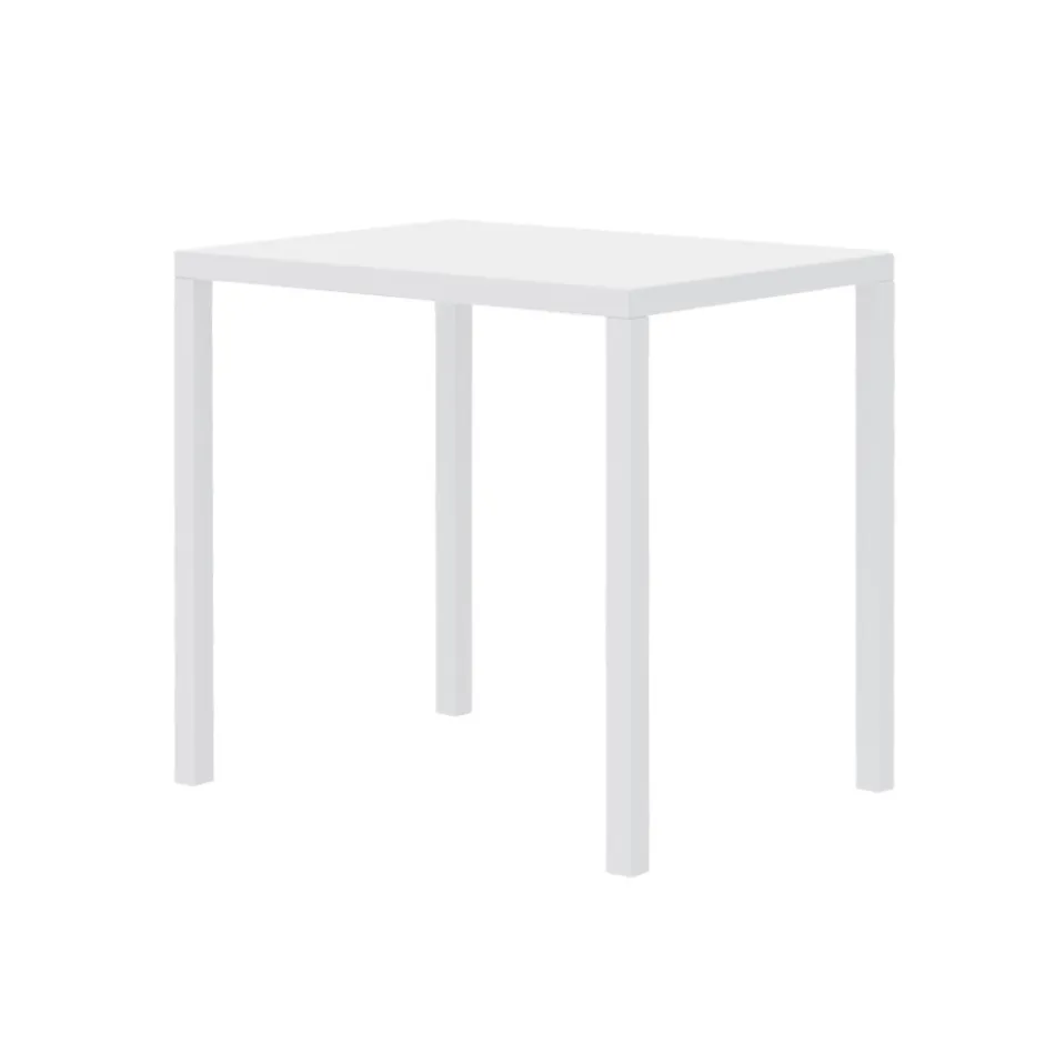 Rechteckiger Gartentisch aus verzinktem Stahl Made in Italy - Azul Viadurini