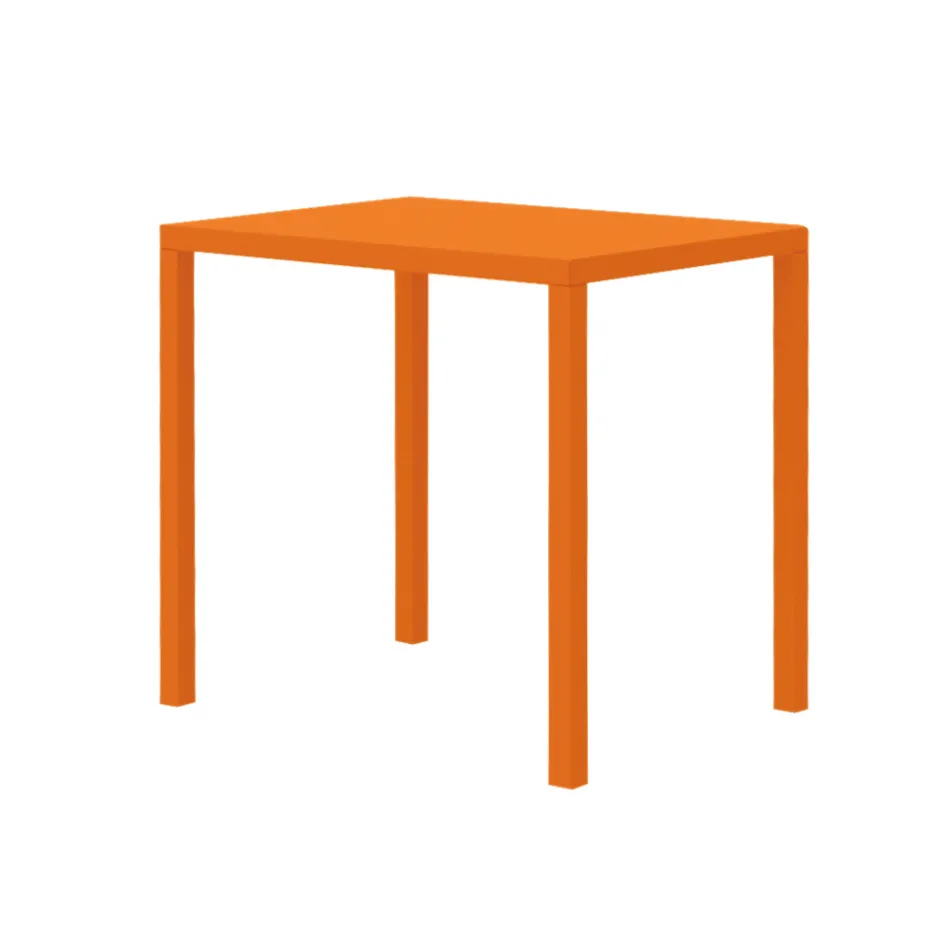 Rechteckiger Gartentisch aus verzinktem Stahl Made in Italy - Azul Viadurini