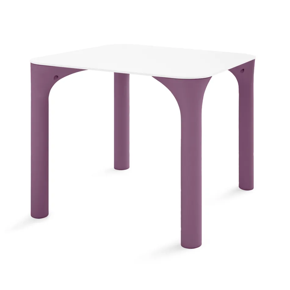 Gartentisch aus HPL mit Beinen aus Polyethylen Made in Italy - Glen Viadurini