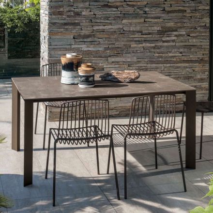 HPL-Gartentisch mit Aluminiumstruktur Made in Italy - Carl Viadurini
