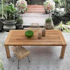Gartentisch in Design Teakholz, 8 Sitze Homemotion - Hunter Viadurini