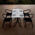 Luxuriöser Gartentisch aus Aluminium und HPL in Weiß oder Gunmetal – Filomena Viadurini
