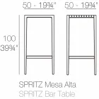 Spritz Gartentisch von Vondom aus Polypropylen und Fiberglas Viadurini