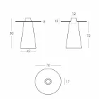 Helles Tischglas aus Polypropylen (H80), hergestellt in Italien Viadurini