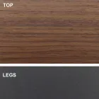 Tonnenförmiger Esstisch mit furnierter Platte, hergestellt in Italien – Settimmio Viadurini