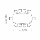 Tonnenförmiger Esstisch mit furnierter Platte, hergestellt in Italien – Settimmio Viadurini