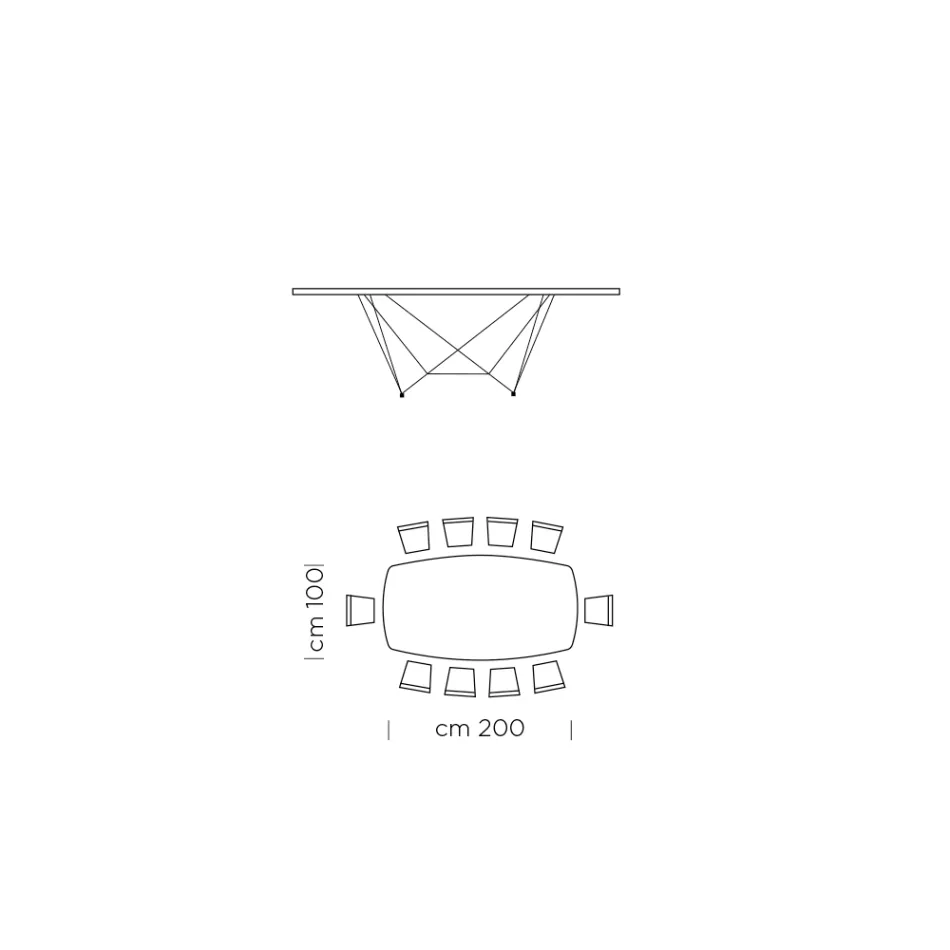 Keramikfass-Esstisch, hergestellt in Italien – Ezzellino Viadurini