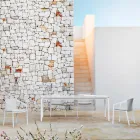Ausziehbarer Outdoor-Esstisch 318 cm aus Aluminium und Steinzeug – Filomena Viadurini