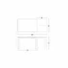 Ausziehbarer Esstisch bis 180 cm aus Keramik Made in Italy - Pitagora Viadurini