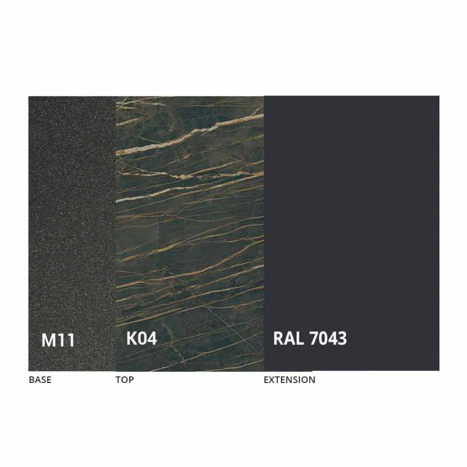 Ausziehbarer Esstisch bis 180 cm aus Keramik Made in Italy - Pitagora Viadurini