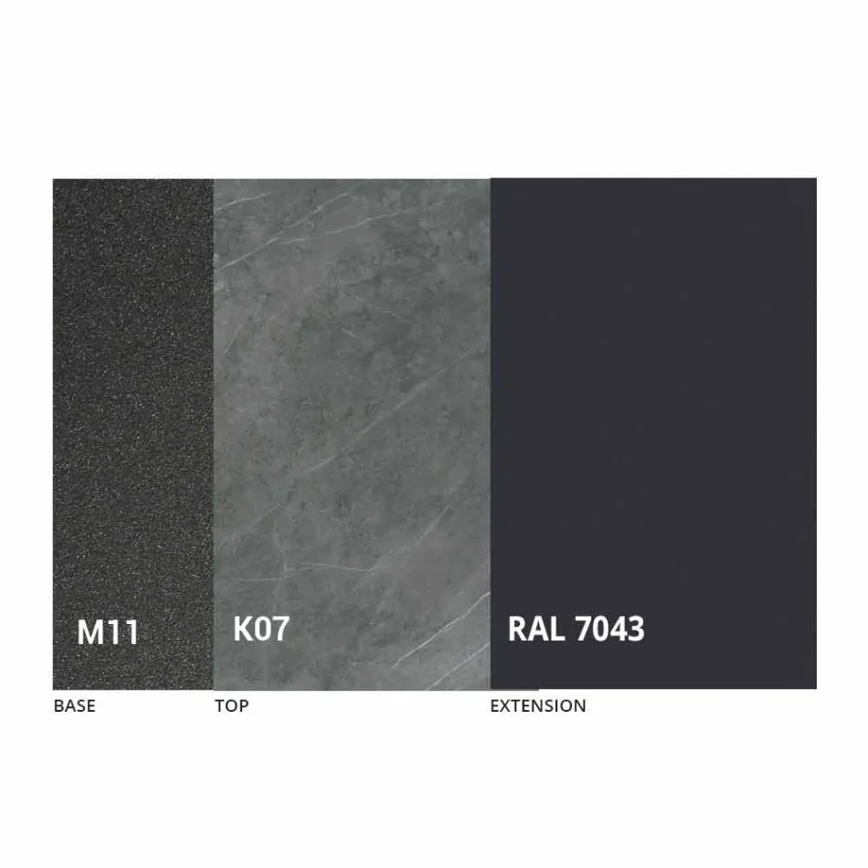 Ausziehbarer Esstisch bis 180 cm aus Keramik Made in Italy - Pitagora Viadurini