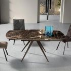 Esstisch ausziehbar auf 180 cm in Grès mit Metallfuß - Beatriz Viadurini