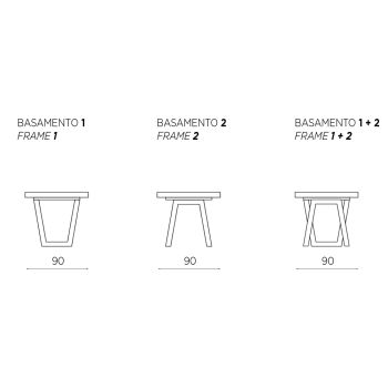 Ausziehbarer Esstisch bis 260 cm in modernem Design Laminat - Tiferno
