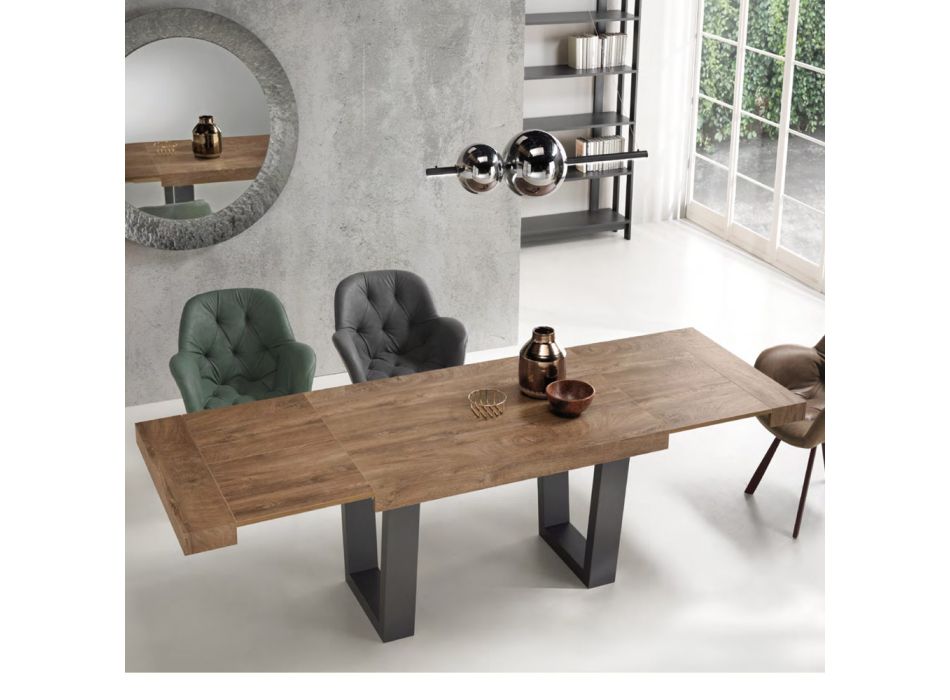 Ausziehbarer Esstisch bis 260 cm aus Laminat Made in Italy - Tiferno