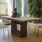 Ausziehbarer Esstisch auf 298 cm aus Keramik und Metall, hergestellt in Italien – Sonnenblume Viadurini