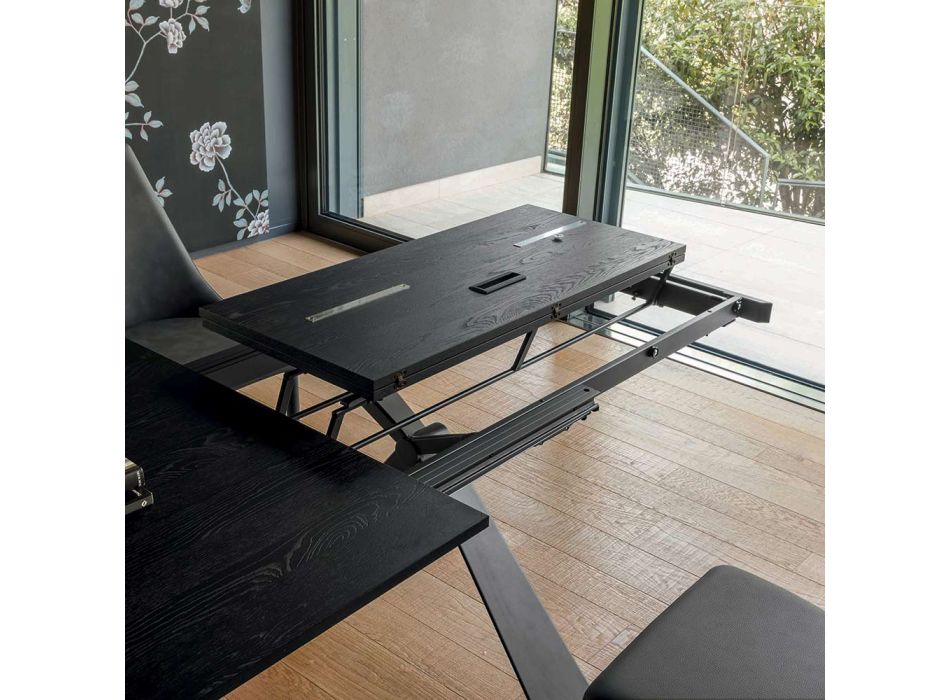 Ausziehbarer Esstisch bis 298 cm aus Melamin Made in Italy - Fedemo Viadurini