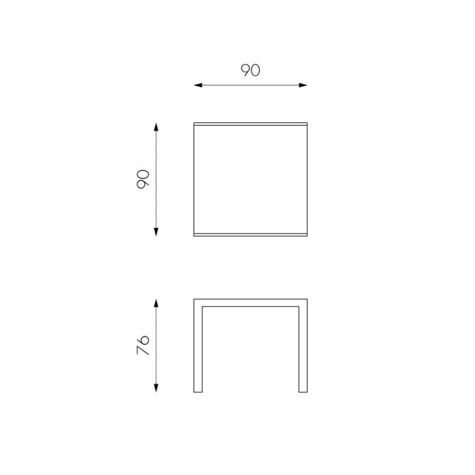 Ausziehbarer Esstisch mit Teo Glasplatte Viadurini