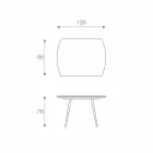 Ausziehbarer Esstisch mit Japan New Glasplatte Viadurini