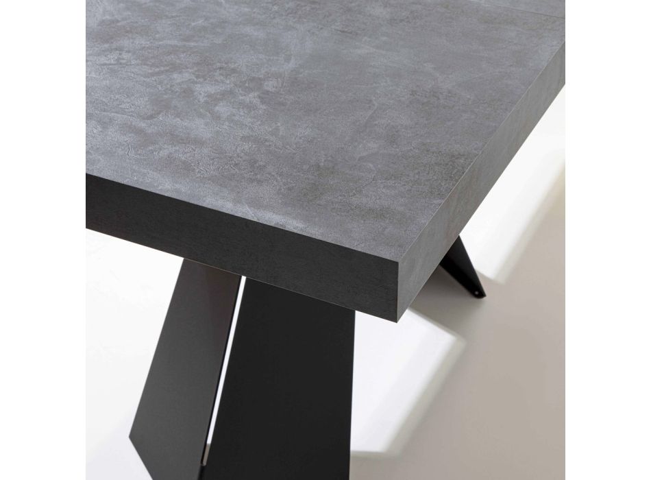 Ausziehbarer Esstisch Bis zu 220 cm mit Melaminholzplatte - Amiro Viadurini