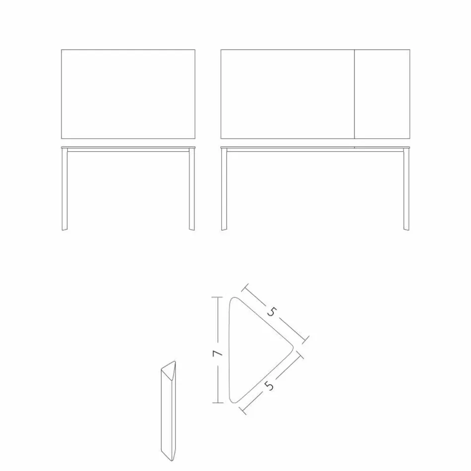 Ausziehbarer Esstisch Bis zu 230 cm aus Melamin Made in Italy - Platin Viadurini
