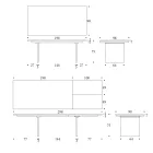 Ausziehbarer Esstisch bis zu 280 oder 298 cm mit Keramikplatte - Nomia Viadurini