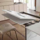 Ausziehbarer Esstisch bis zu 280 oder 298 cm mit Keramikplatte - Nomia Viadurini