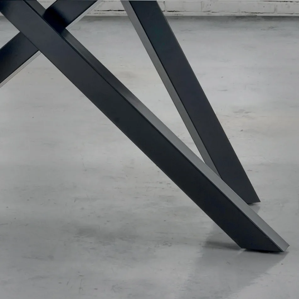 Ausziehbarer Esstisch bis 300 cm aus furniertem Holz – Settimmio Viadurini