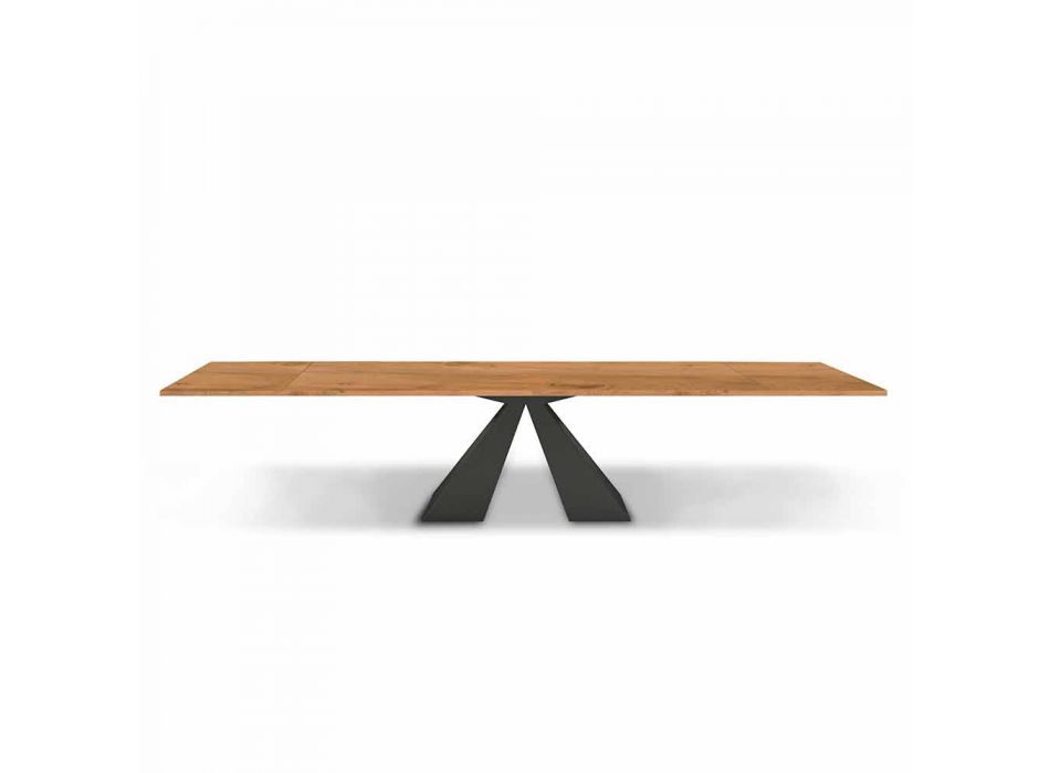 Ausziehbarer Esstisch bis 300 cm aus Holz, hergestellt in Italien – Dalmatiner Viadurini