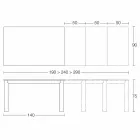 Ausziehbarer Esstisch Bis zu 310 cm in Keramik Made in Italy - Pitagora Viadurini
