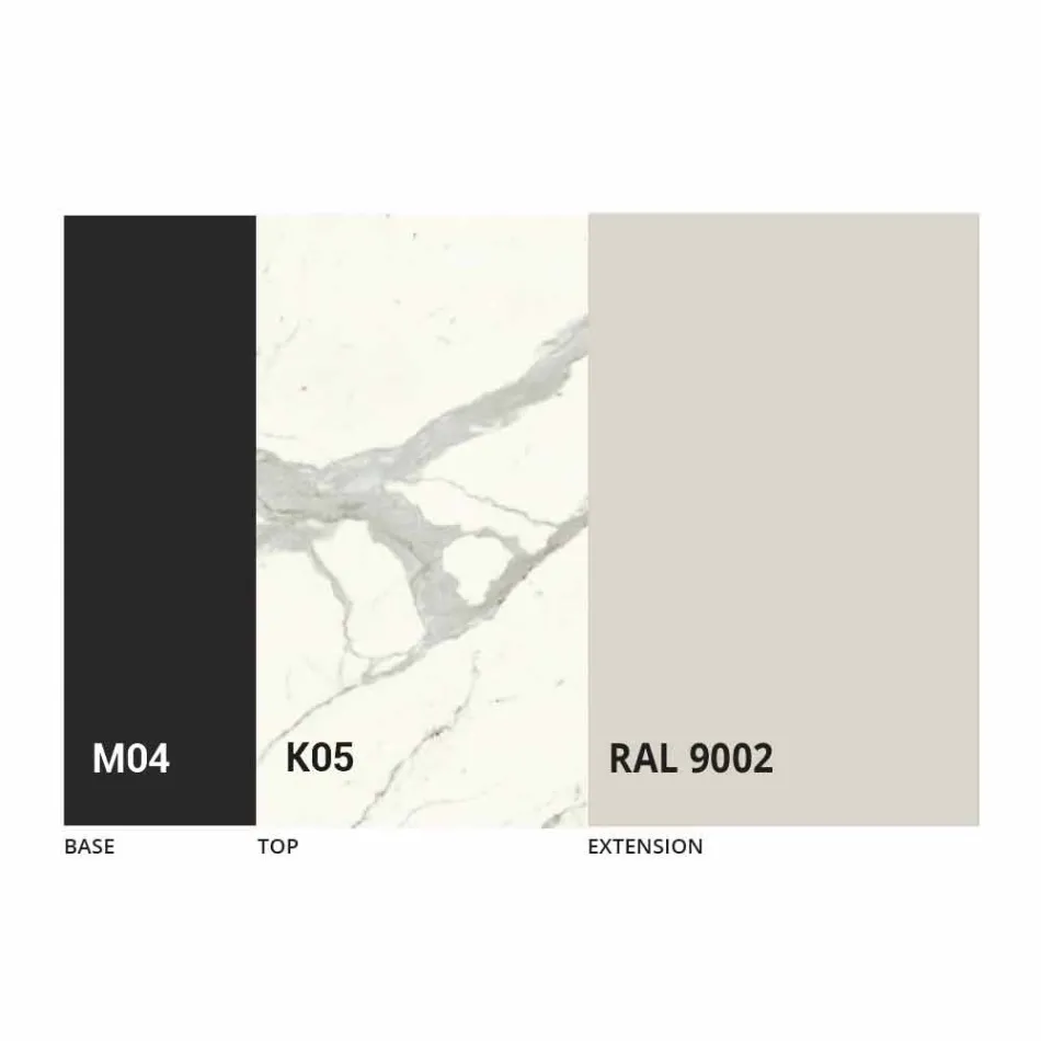 Ausziehbarer Esstisch Bis zu 310 cm in Keramik Made in Italy - Pitagora Viadurini